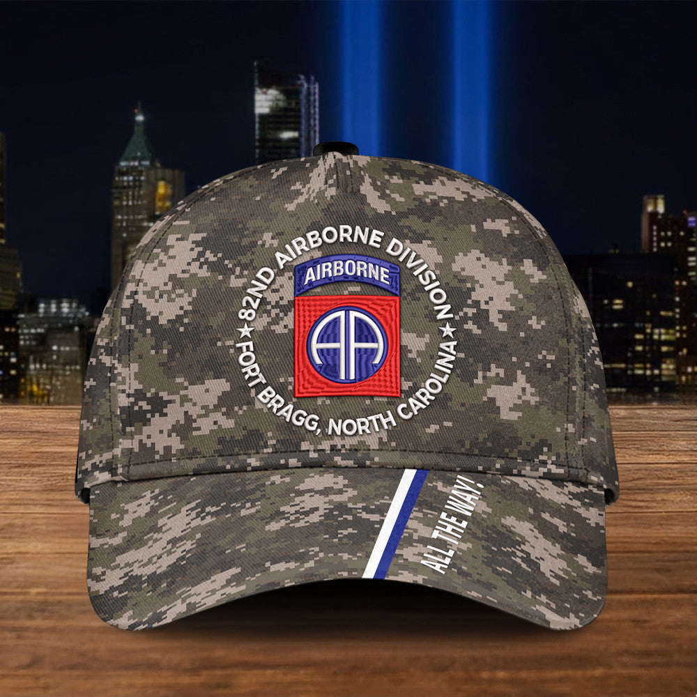 82Nd Airborne Division Fort Bragg North Carolina Camo Hat Veteran Military Cap Gifts For Dad
